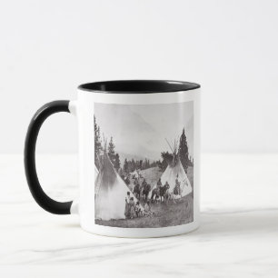 Native American Teepee Camp, Montana, c.1900 (b/w Mug