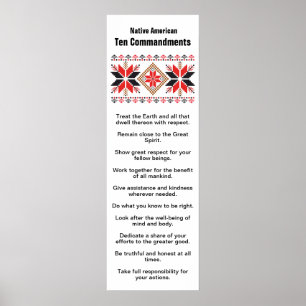 Native American Ten Commandments Poster