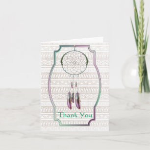 Native American Thank You Card with Dreamcatcher