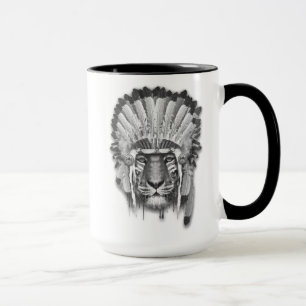 Native American Tiger Chief Mug