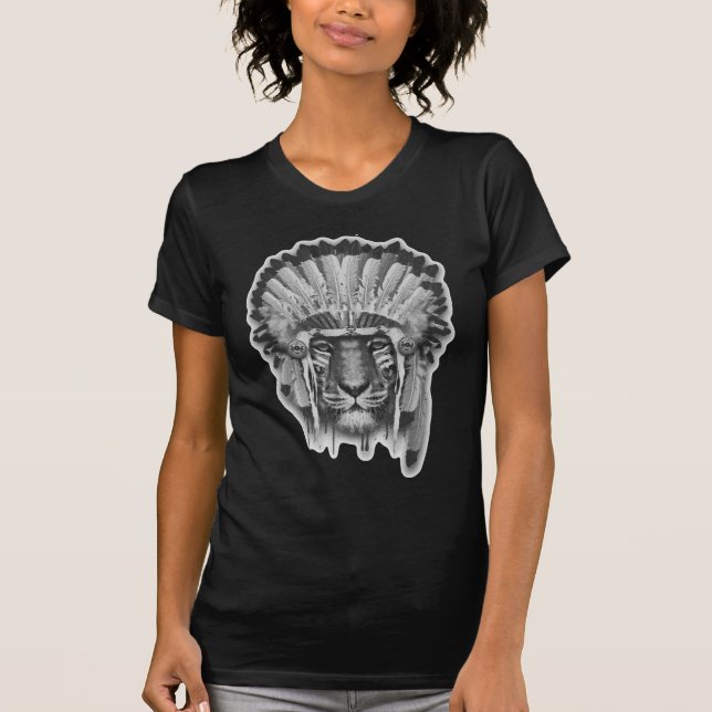 Native American Tiger Chief T-Shirt (Front)