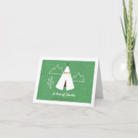 Native American Tipi Birthday Party Thank You Card