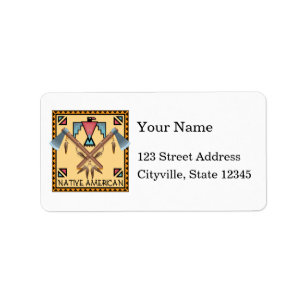 Native American Tomahawks Label