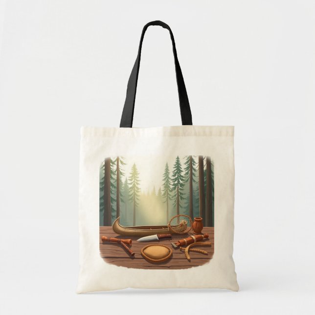 Native American Tools Artwork Tote Bag (Front)
