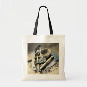 Native American Tools Artwork Tote Bag