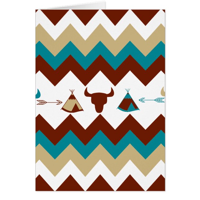 Native American Tribal Chevron Skulls Tipi Arrows (Front)