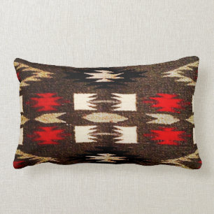 Native American Tribal Design Print Lumbar Cushion