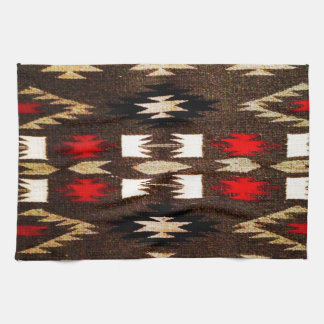 Native American Tribal Design Print Tea Towel