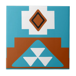 Native American Tribal Inspired Pattern Tile