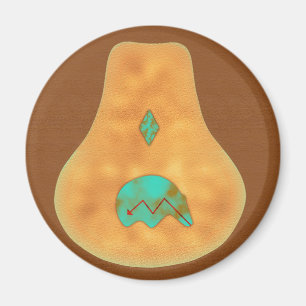 Native American Turquoise Zuni Bear Magnet