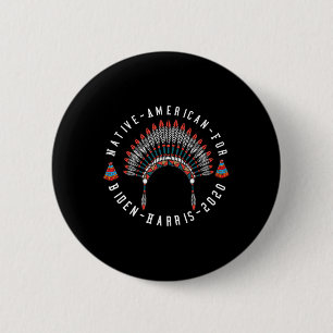 Native American Voters For Biden-harris Anti-trump 6 Cm Round Badge