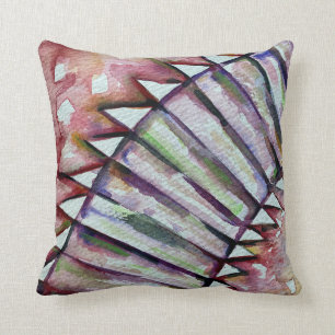 Native American watercolor basket design pillow