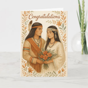 Native American Wedding Congratulations Card