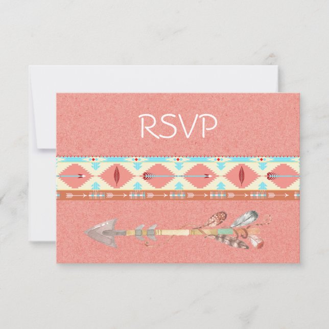 Native American Wedding RSVP (Front)