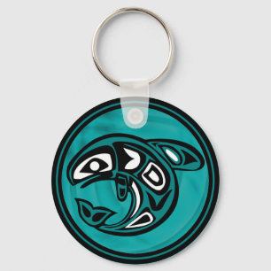 Native American Whale Key Ring