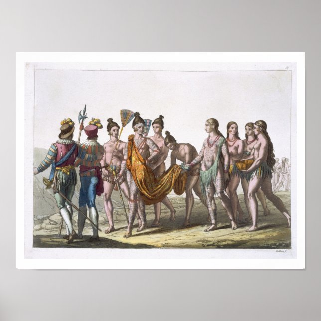 Native American Widows Approach their Chief for Pe Poster (Front)