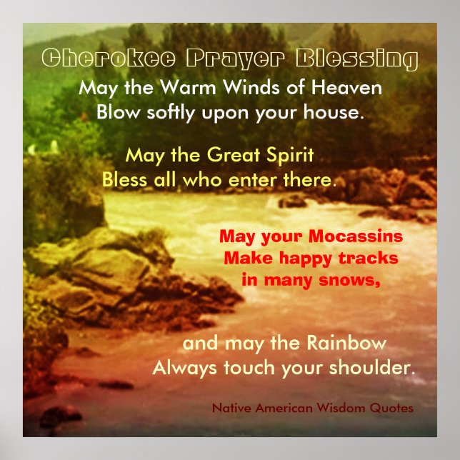 Native American Wisdom Quotes Poster (Front)