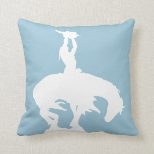 Native American with Buffalo Skull Cushion