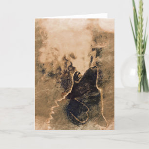 Native American Wolf Greeting Card