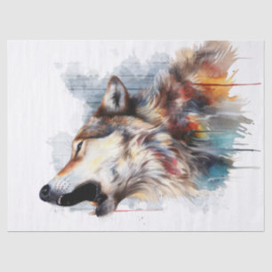 Native American Wolf Tissue Paper