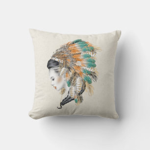 Native American Woman Cushion