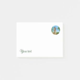 Native American Woman Forest Bird Art Post-it Notes