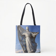 Native American Woman Statue Tote Bag