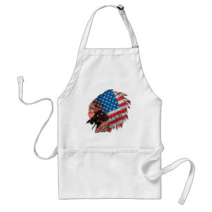 Native American Woman with Headdress Standard Apron