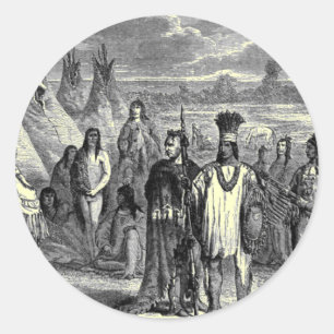 Native Americans Classic Round Sticker