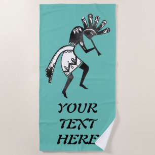 Native Americans Culture - Dancing Kokopelli 1 Beach Towel