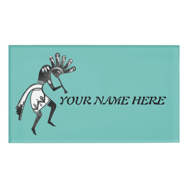 Native Americans Culture - Dancing Kokopelli 1 Name Tag (Front)