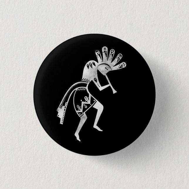 Native Americans Culture - Dancing Kokopelli 2 3 Cm Round Badge (Front)