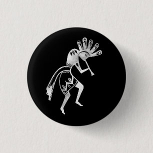 Native Americans Culture - Dancing Kokopelli 2 3 Cm Round Badge