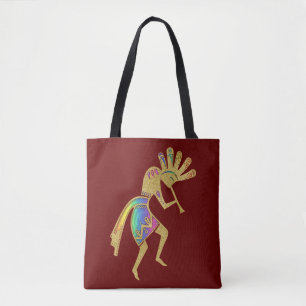 Native Americans Culture - Dancing Kokopelli 5 Tote Bag