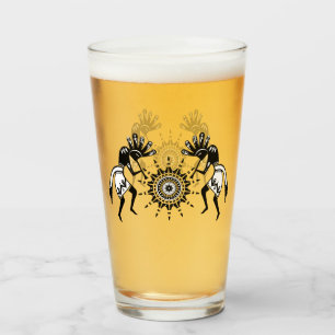 Native Americans Culture - Sun Dancing Kokopelli 1 Glass