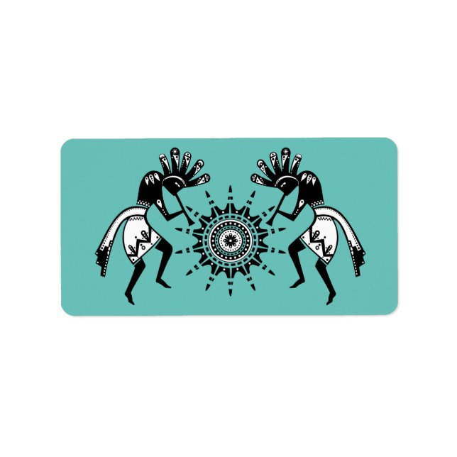 Native Americans Culture - Sun Dancing Kokopelli 1 Label (Front)