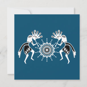 Native Americans Culture - Sun Dancing Kokopelli 2 Card
