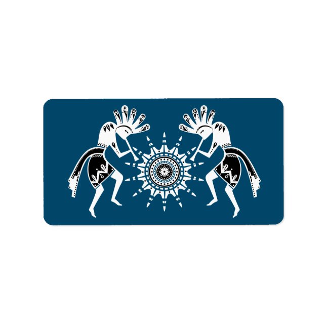 Native Americans Culture - Sun Dancing Kokopelli 2 Label (Front)