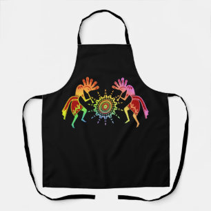 Native Americans Culture - Sun Dancing Kokopelli 4 Apron