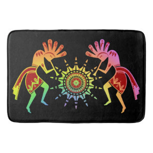 Native Americans Culture - Sun Dancing Kokopelli 4 Bath Mat
