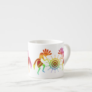 Native Americans Culture - Sun Dancing Kokopelli 4 Espresso Cup