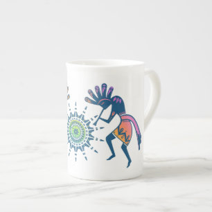 Native Americans Culture - Sun Dancing Kokopelli 5 Bone China Mug
