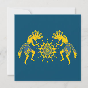 Native Americans Culture - Sun Dancing Kokopelli 6 Card