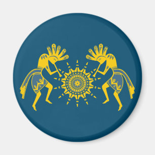 Native Americans Culture - Sun Dancing Kokopelli 6 Magnet