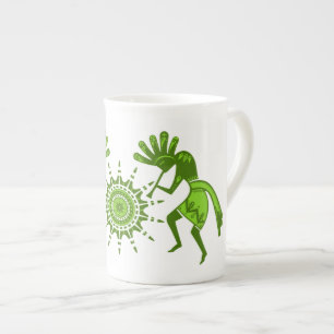 Native Americans Culture - Sun Dancing Kokopelli 7 Bone China Mug