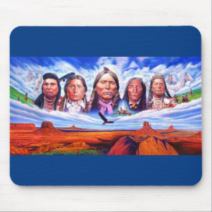 Native Americans Indian Chiefs Customisable Mouse Pad