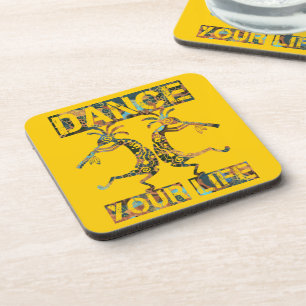 Native Americans Kokopelli - Dance Your Life 1 Coaster