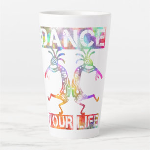 Native Americans Kokopelli - Dance Your Life 3 Latte Mug