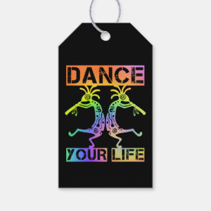 Native Americans Kokopelli - Dance Your Life 4 Gift Tags