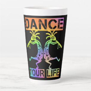 Native Americans Kokopelli - Dance Your Life 4 Latte Mug